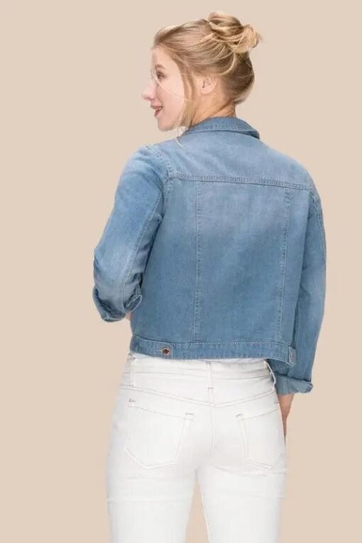 Light Blue Denim Jacket | Mature Women's Online Clothing – Image 3