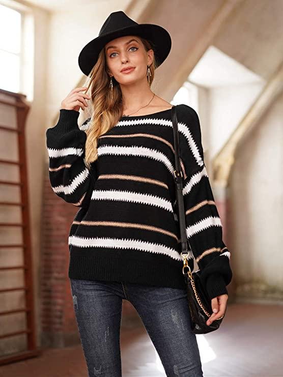 Loose Knit Stripe Dom Sweater Tops – Image 5