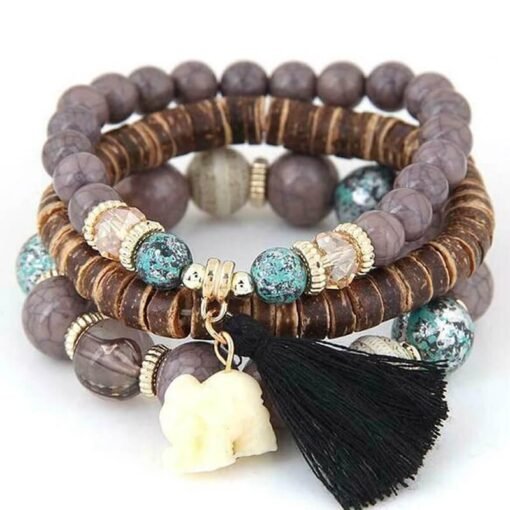 Louyue Bohemian Tassel Beaded Bracelets – Image 4