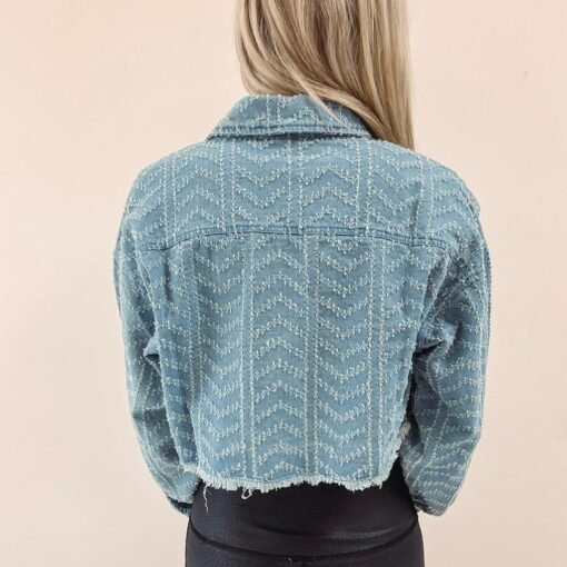 Textured Denim Jacket – Image 5