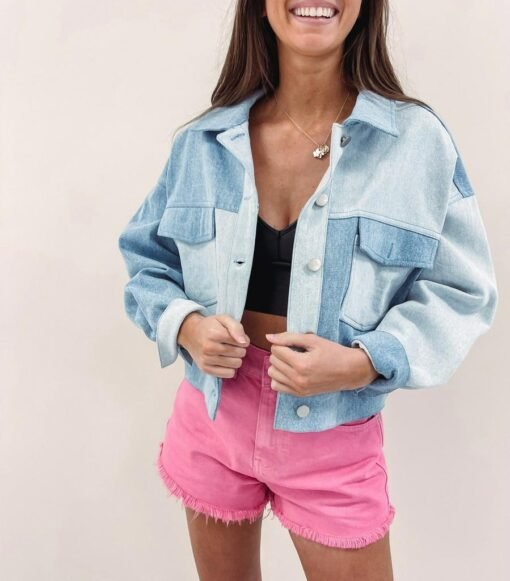 Two Toned Denim Jacket – Image 3