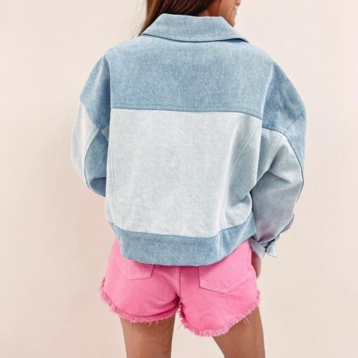 Two Toned Denim Jacket – Image 6