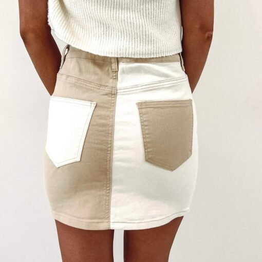 Two Toned Tan Skirt – Image 6