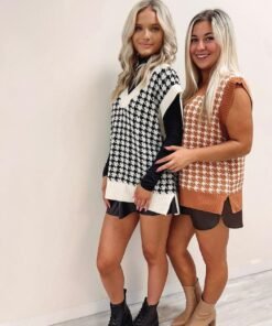 Vanessa Sweater Vest – Burnt Orange