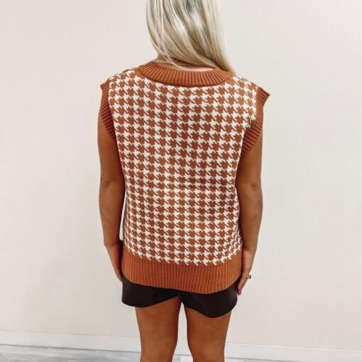 Vanessa Sweater Vest – Burnt Orange – Image 4