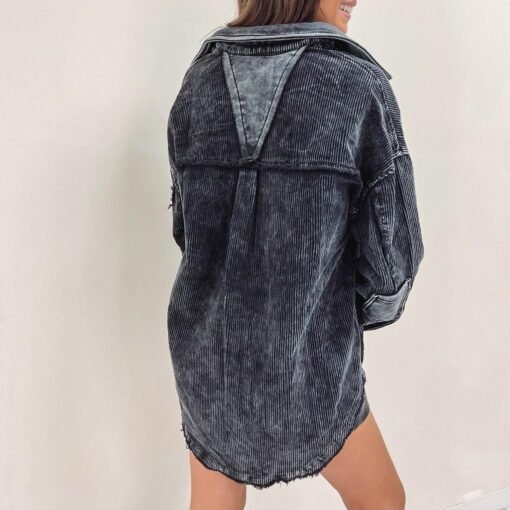 Vintage Black Corded Shacket – Image 4