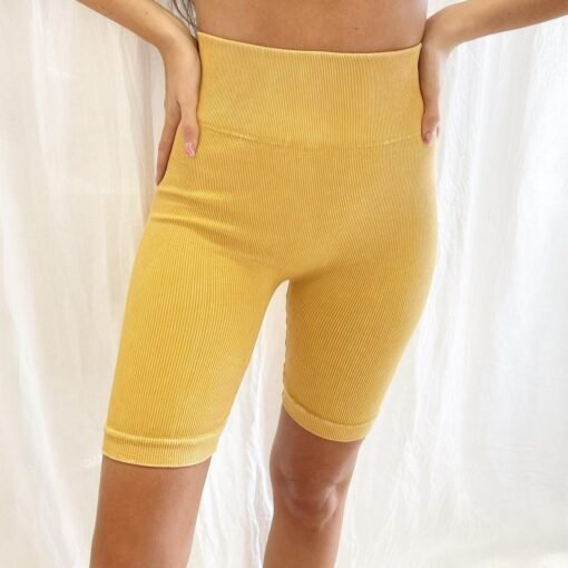 Vintage Wash Biker Shorts – Image 4