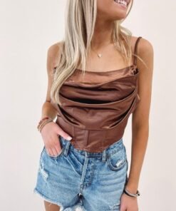 Vivian Silk Corset Top