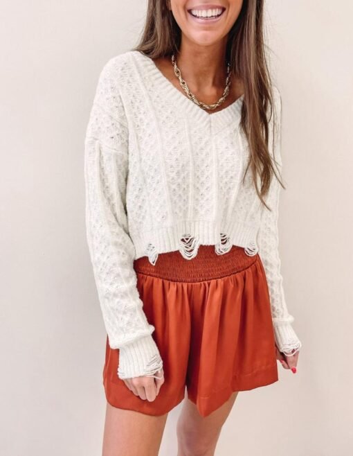 Adair Smocked Shorts – Rust – Image 5