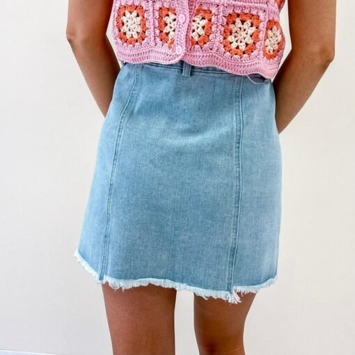 Asymmetric Denim Skirt – Image 5