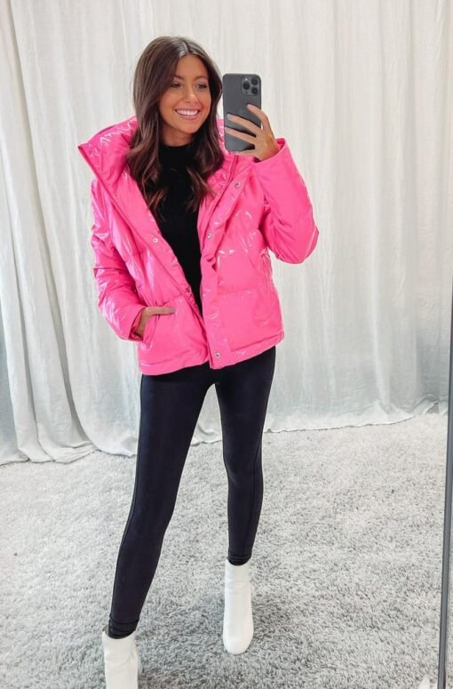 Barbie Pink Puffer Jacket – Image 3
