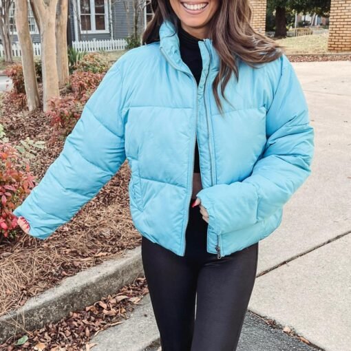 Blue Puffer Jacket – Image 3