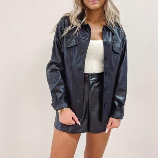 Bonnie Leather Shacket – Image 5
