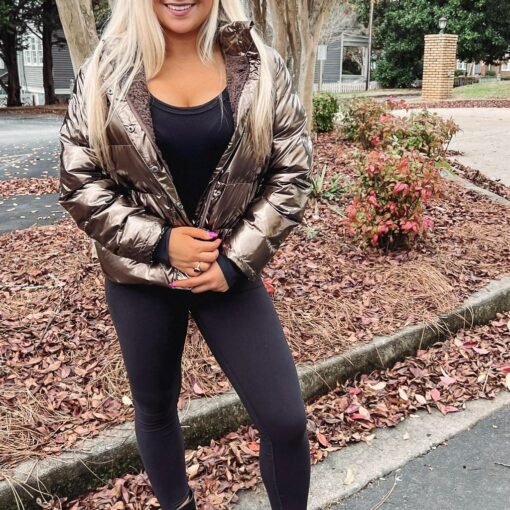Bronze Puffer Jacket – Image 6