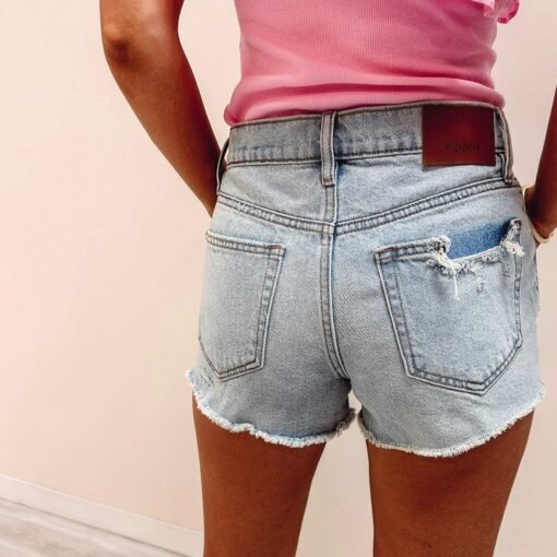 Charlie Mid-Rise Denim Shorts – Image 4