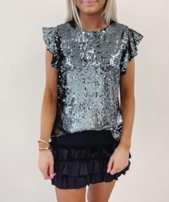Chrome Sequin Top