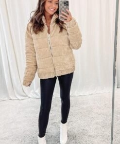 Cord Puffer Jacket