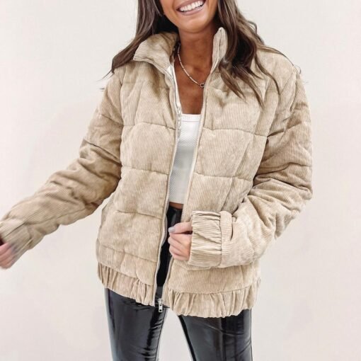 Cord Puffer Jacket – Image 3