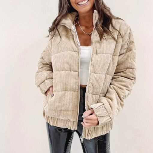 Cord Puffer Jacket – Image 4