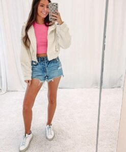 Cord Zip Up Jacket