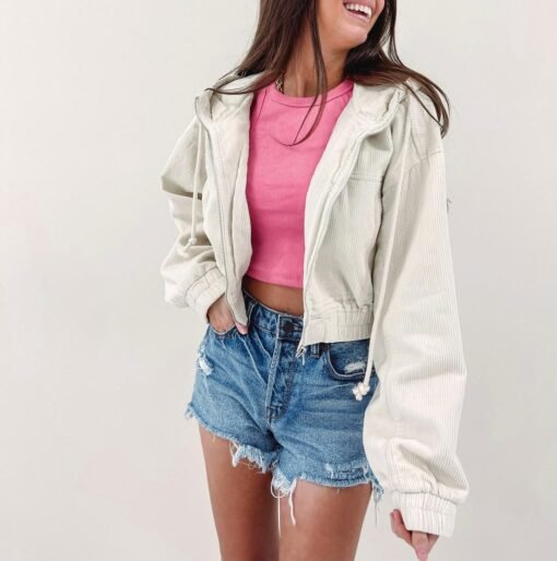 Cord Zip Up Jacket – Image 4