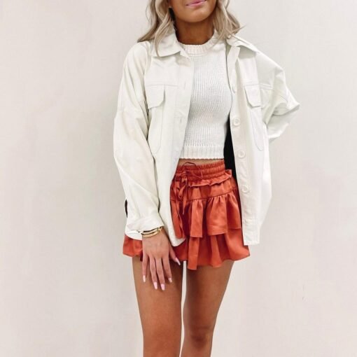 Cream Leather Shacket – Image 6
