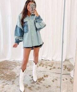 Denim Patch Shacket