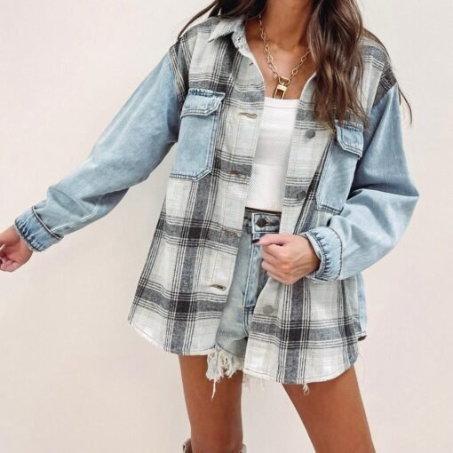 Denim/Flannel Jacket – Image 4