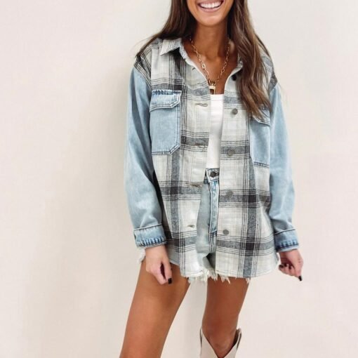 Denim/Flannel Jacket – Image 5