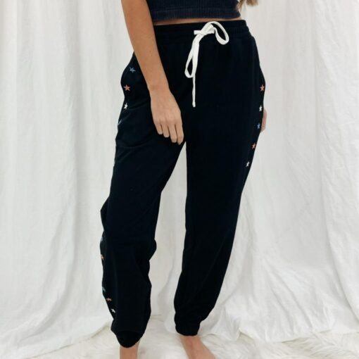 Embroidered Star Joggers – Image 4