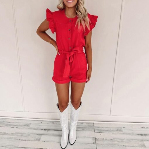 Emersyn Romper – Red – Image 4