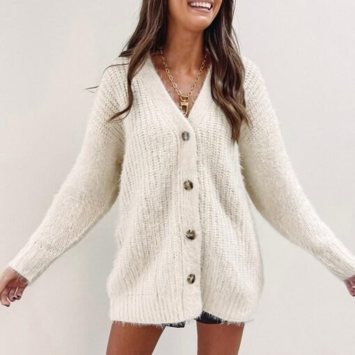 Fuzzy Oversized Cardigan – Image 3