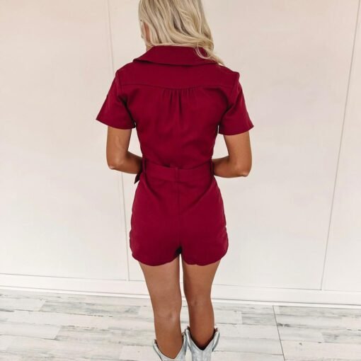 Gabby Romper – Burgundy – Image 3