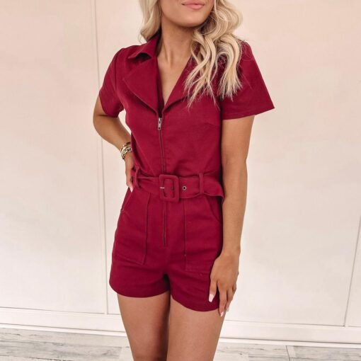 Gabby Romper – Burgundy – Image 5