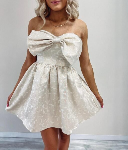 Gold Bow Dress – Image 4