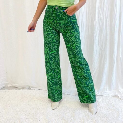 Green Printed Pants – Image 3