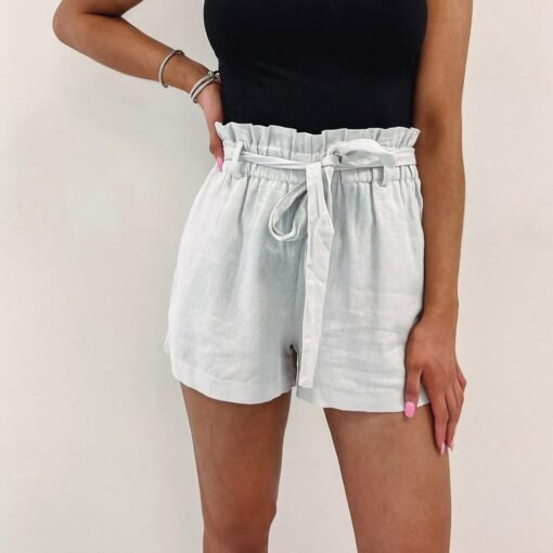 Grey Belted Shorts – Image 4
