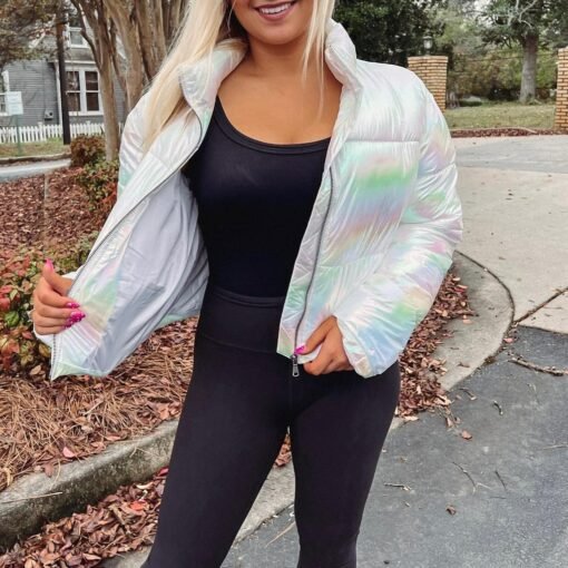 Iridescent Puffer Jacket – Image 5