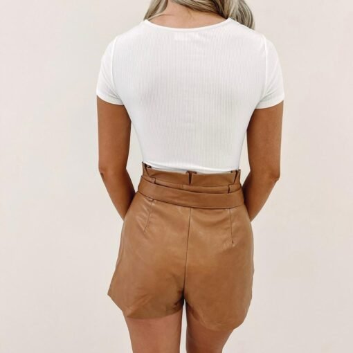 Kerrie Faux Leather Shorts – Image 5