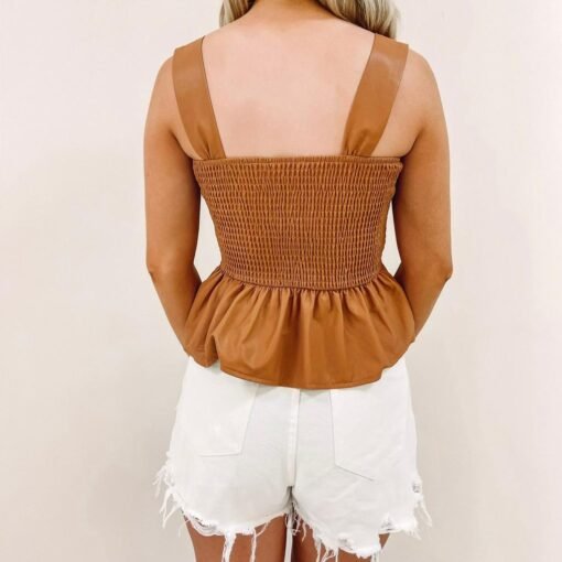 Leather Peplum Top – Image 5