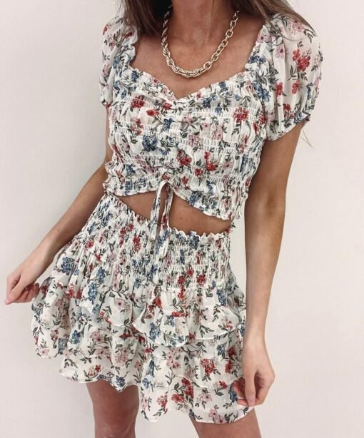 Leigh Smocked Skirt – Image 6