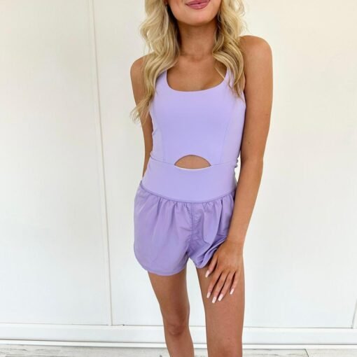 Mabel Active Romper – Lavender – Image 6