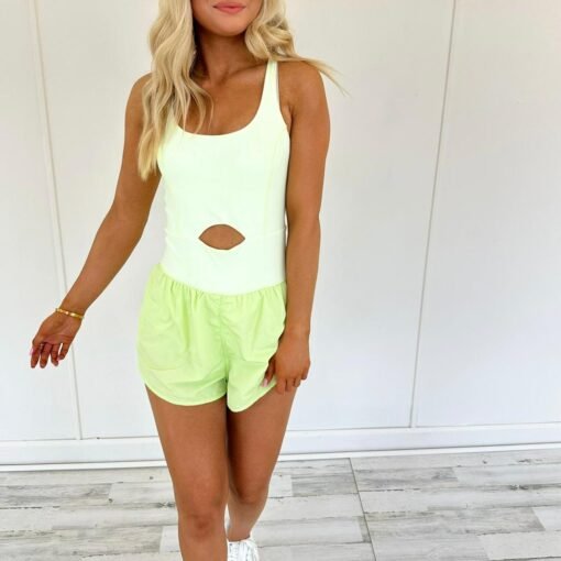 Mabel Active Romper – Lime – Image 6