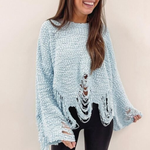 Meagan Distressed Sweater – Image 3