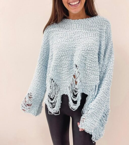 Meagan Distressed Sweater – Image 5