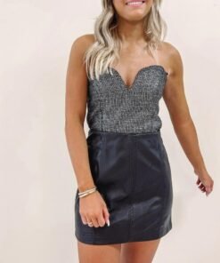 Michelle Faux Leather Skirt