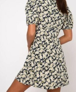 Motel Carrie Mini Dress In Aster Blue