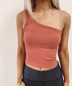 One Shoulder Seamless Tank