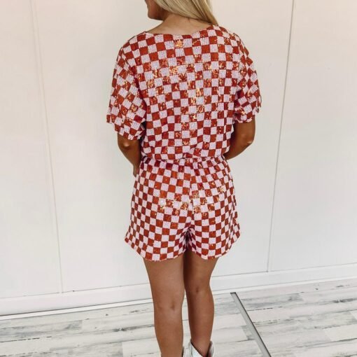 Orange Checkered Shorts – Image 5