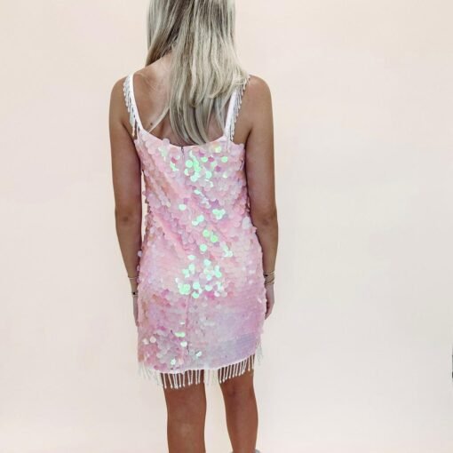Pink Iridescent Disc Dress – Image 3